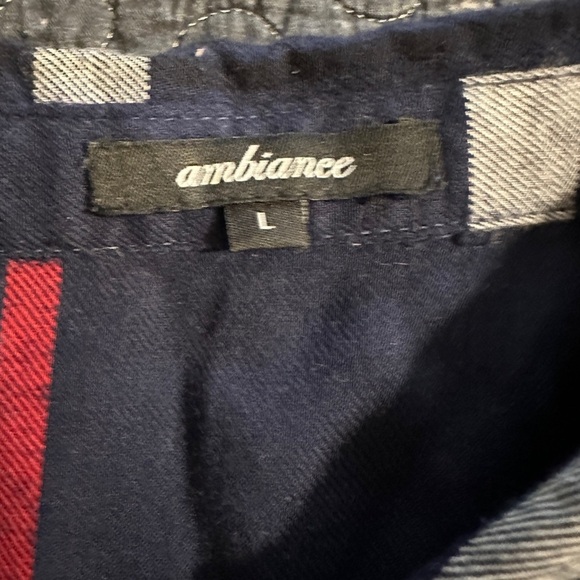 Juniors Ambiance cold shoulder plaid button down shirt size Large - Picture 5 of 8